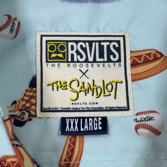 RSVLTS The Sandlot The Great Hambino Shirt Mens 3XL XXXL Short Sleeve Preppy AOP - Picture 2 of 12